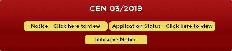 Notice & Application Status Notice & Application Status